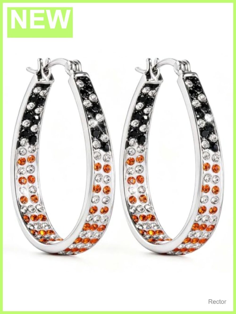 Crystal Hinge Hoop Earrings Halloween Costume